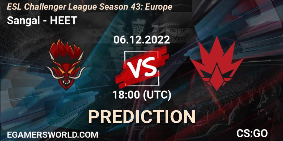 Sangal vs HEET: Match Prediction. 06.12.22, CS2 (CS:GO), ESL Challenger League Season 43: Europe