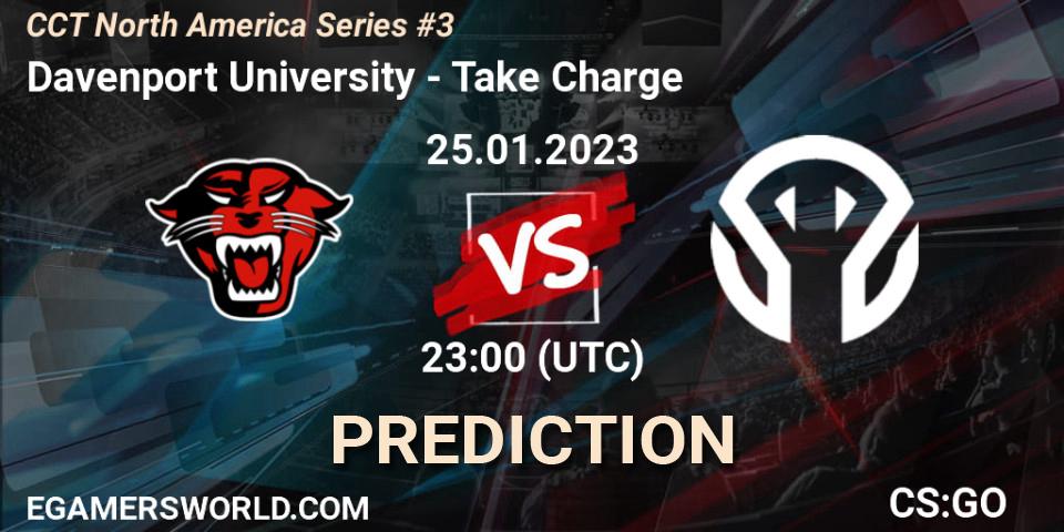 Davenport University vs Take Charge: Match Prediction. 25.01.23, CS2 (CS:GO), CCT North America Series #3