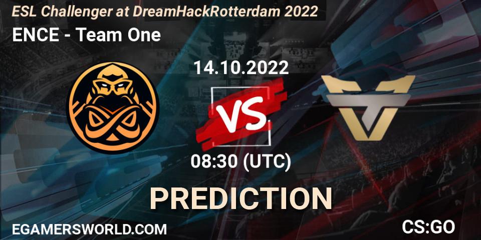 ENCE vs Team One: Match Prediction. 14.10.22, CS2 (CS:GO), ESL Challenger at DreamHack Rotterdam 2022