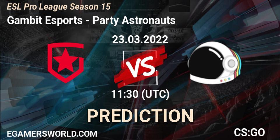 Players vs Party Astronauts: Match Prediction. 23.03.2022 at 11:30, Counter-Strike (CS2), ESL Pro League Season 15