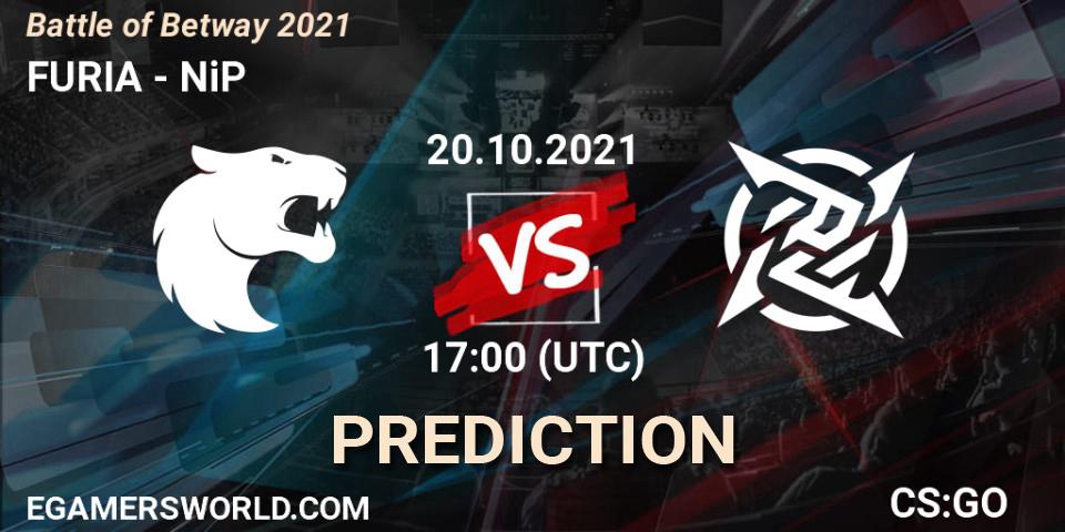 FURIA vs NiP: Match Prediction. 20.10.2021 at 17:20, Counter-Strike (CS2), Battle of Betway 2021