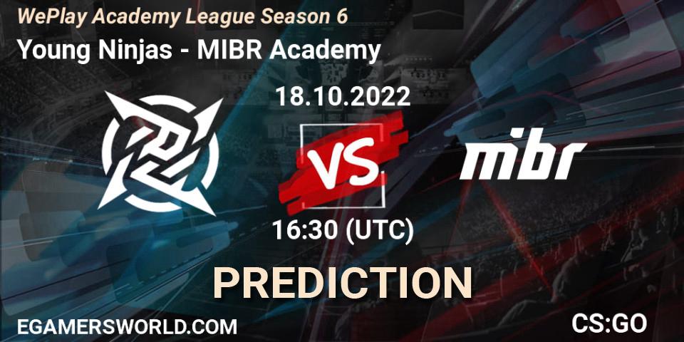 Young Ninjas vs MIBR Academy: Match Prediction. 18.10.22, CS2 (CS:GO), WePlay Academy League Season 6