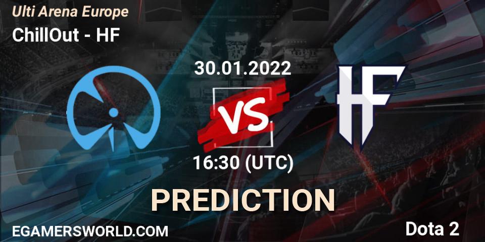 ChillOut vs HF: Match Prediction. 30.01.2022 at 14:56, Dota 2, Ulti Arena Europe