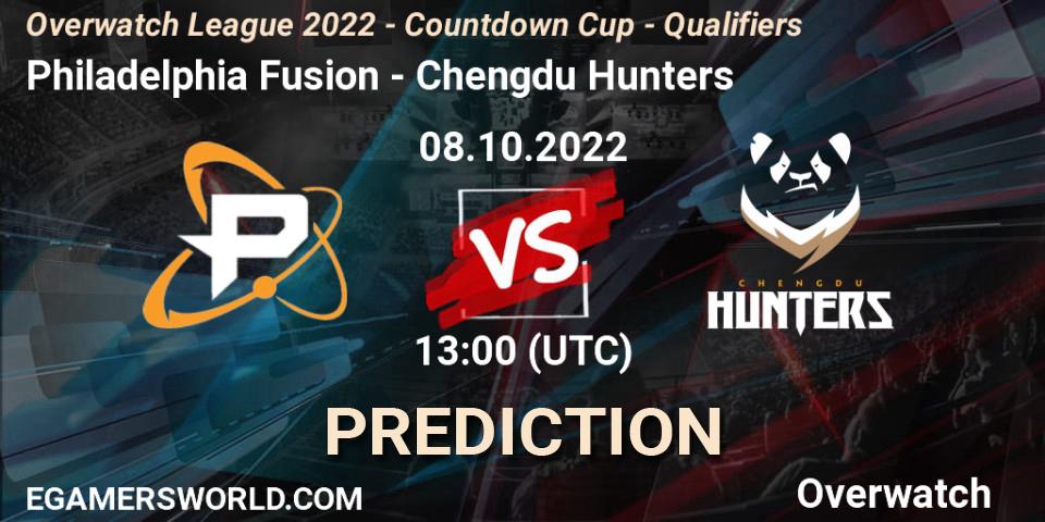 Philadelphia Fusion vs Chengdu Hunters: Match Prediction. 08.10.22, Overwatch, Overwatch League 2022 - Countdown Cup - Qualifiers