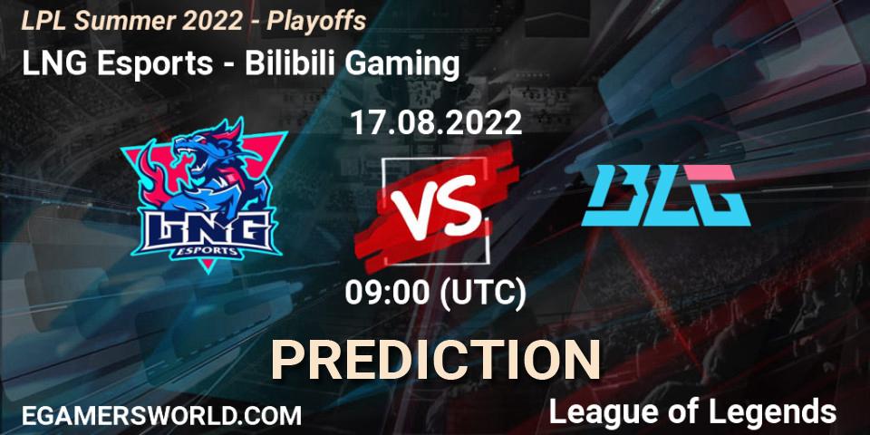 LNG Esports vs Bilibili Gaming: Match Prediction. 17.08.22, LoL, LPL Summer 2022 - Playoffs