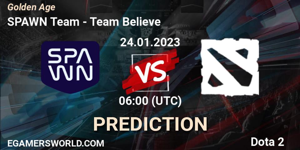 SPAWN Team vs Team Believe: Match Prediction. 24.01.23, Dota 2, Golden Age