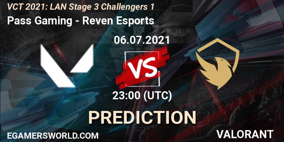 Pass Gaming vs Reven Esports: Match Prediction. 06.07.2021 at 23:00, VALORANT, VCT 2021: LAN Stage 3 Challengers 1