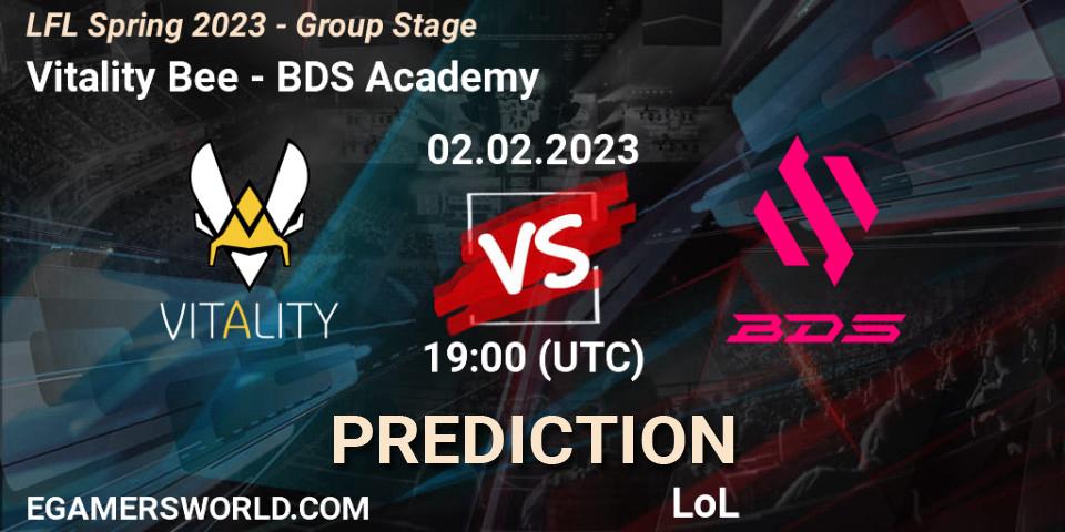 Vitality Bee vs BDS Academy: Match Prediction. 02.02.23, LoL, LFL Spring 2023 - Group Stage
