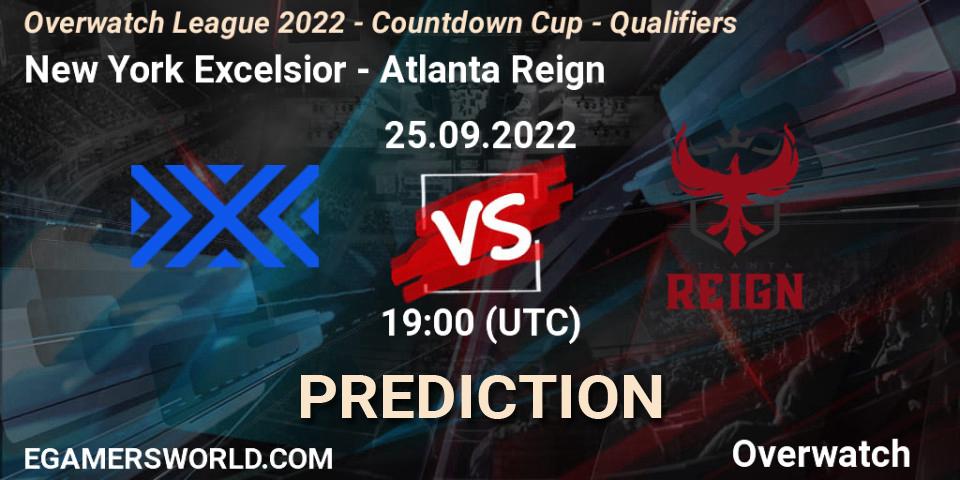 New York Excelsior vs Atlanta Reign: Match Prediction. 25.09.2022 at 19:00, Overwatch, Overwatch League 2022 - Countdown Cup - Qualifiers