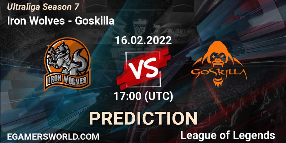 Iron Wolves vs Goskilla: Match Prediction. 09.03.22, LoL, Ultraliga Season 7