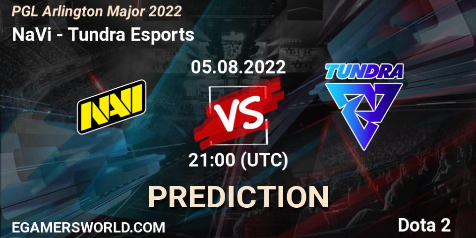 NaVi vs Tundra Esports: Match Prediction. 05.08.2022 at 22:48, Dota 2, PGL Arlington Major 2022 - Group Stage