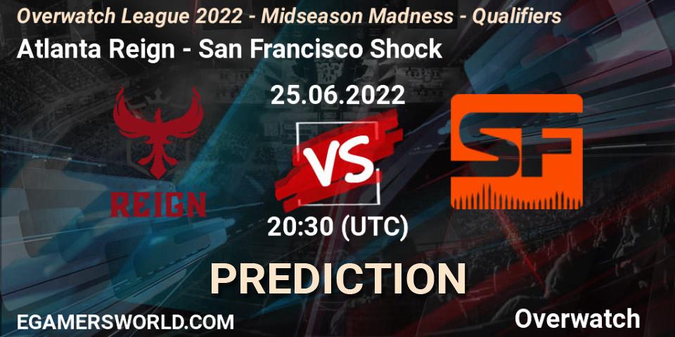 Atlanta Reign vs San Francisco Shock: Match Prediction. 25.06.22, Overwatch, Overwatch League 2022 - Midseason Madness - Qualifiers