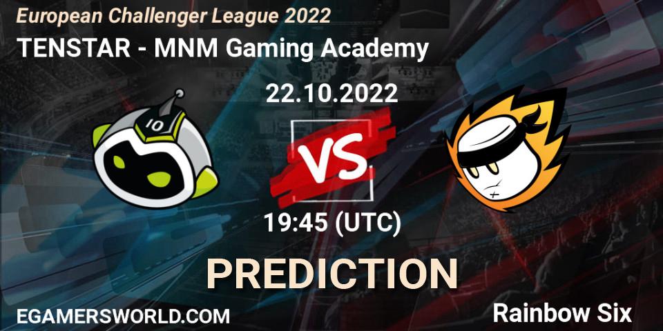 TENSTAR vs MNM Gaming Academy: Match Prediction. 22.10.2022 at 19:45, Rainbow Six, European Challenger League 2022