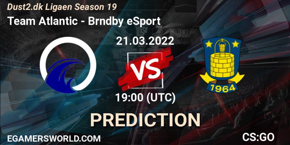 Team Atlantic vs Brøndby eSport: Match Prediction. 21.03.22, CS2 (CS:GO), Dust2.dk Ligaen Season 19