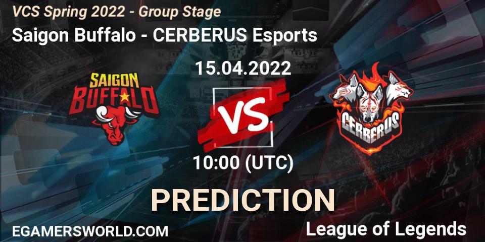 Saigon Buffalo vs CERBERUS Esports: Match Prediction. 10.04.2022 at 13:00, LoL, VCS Spring 2022 - Group Stage 
