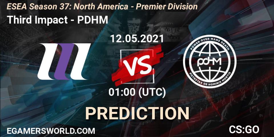 Third Impact vs PDHM: Match Prediction. 12.05.2021 at 01:00, Counter-Strike (CS2), ESEA Season 37: North America - Premier Division