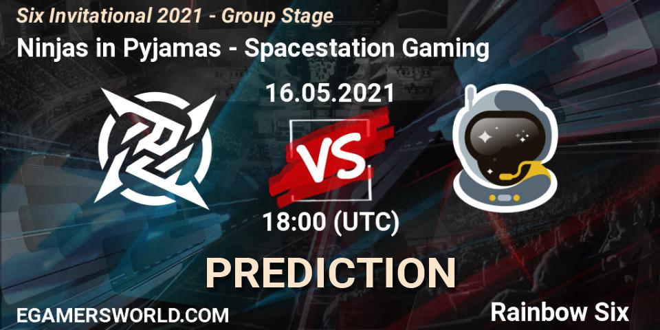 Ninjas in Pyjamas vs Spacestation Gaming: Match Prediction. 16.05.2021 at 18:00, Rainbow Six, Six Invitational 2021 - Group Stage