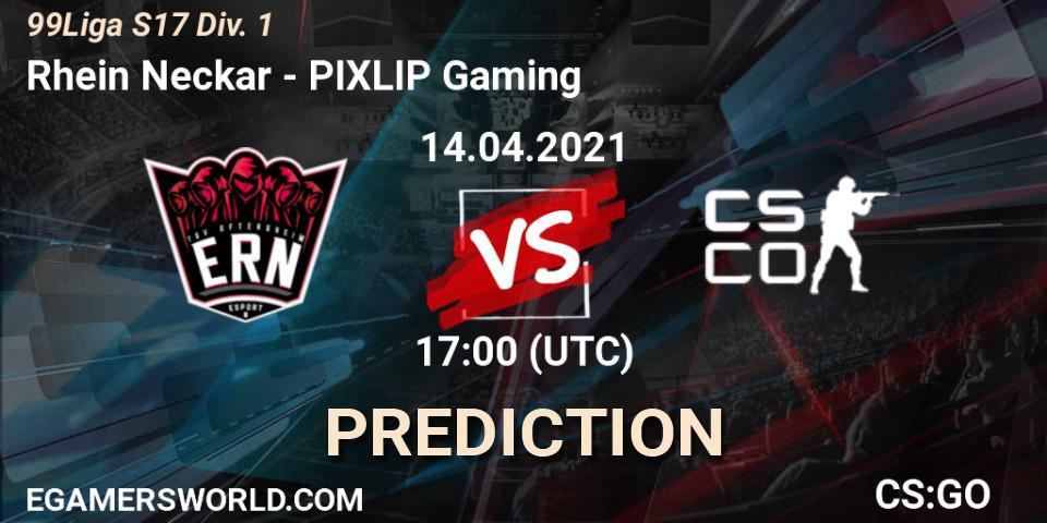 Rhein Neckar vs PIXLIP Gaming: Match Prediction. 26.05.2021 at 17:00, Counter-Strike (CS2), 99Liga S17 Div. 1