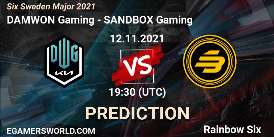 DAMWON Gaming vs SANDBOX Gaming: Match Prediction. 12.11.2021 at 09:00, Rainbow Six, Six Sweden Major 2021