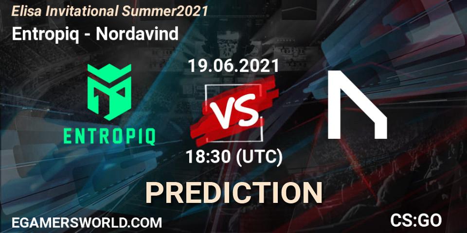 Entropiq vs Nordavind: Match Prediction. 19.06.21, CS2 (CS:GO), Elisa Invitational Summer 2021