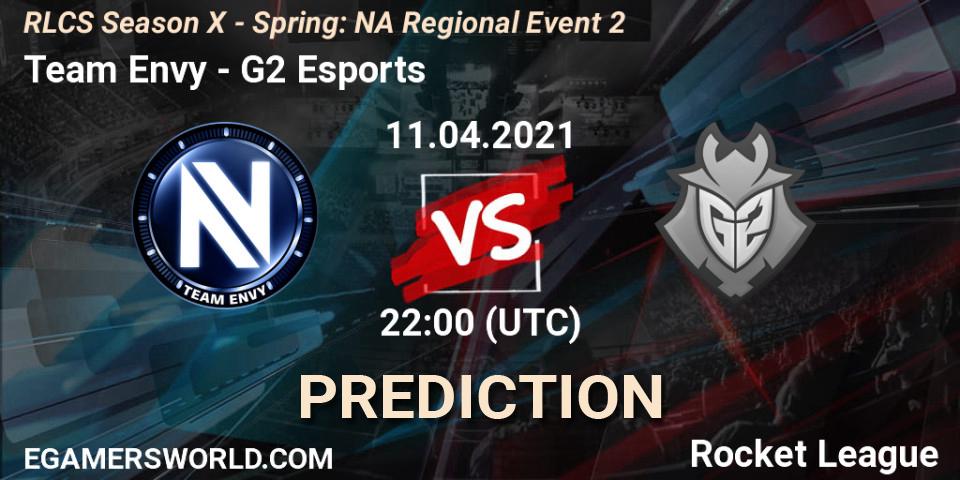 Team Envy vs G2 Esports: Match Prediction. 11.04.2021 at 21:55, Rocket League, RLCS Season X - Spring: NA Regional Event 2