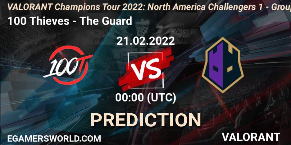 100 Thieves vs The Guard: Match Prediction. 20.02.2022 at 23:30, VALORANT, VCT 2022: North America Challengers 1 - Group Stage