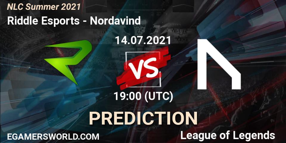 Riddle Esports vs Nordavind: Match Prediction. 14.07.2021 at 19:00, LoL, NLC Summer 2021