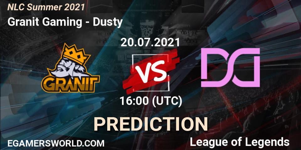 Granit Gaming vs Dusty: Match Prediction. 20.07.2021 at 16:00, LoL, NLC Summer 2021
