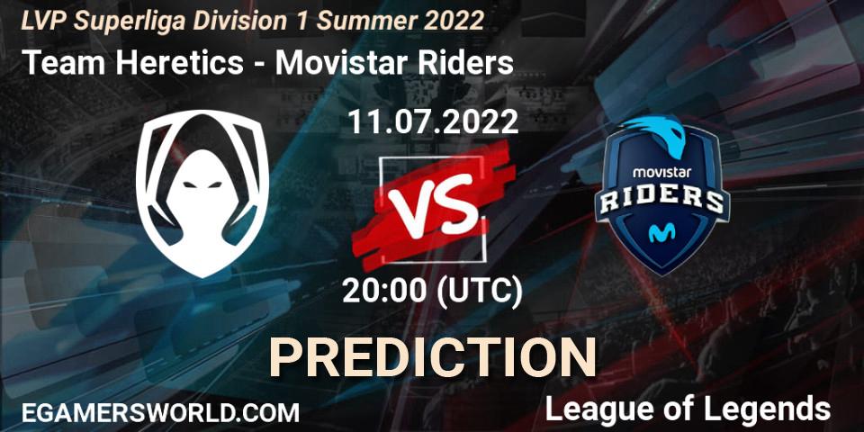 Team Heretics vs Movistar Riders: Match Prediction. 11.07.22, LoL, LVP Superliga Division 1 Summer 2022