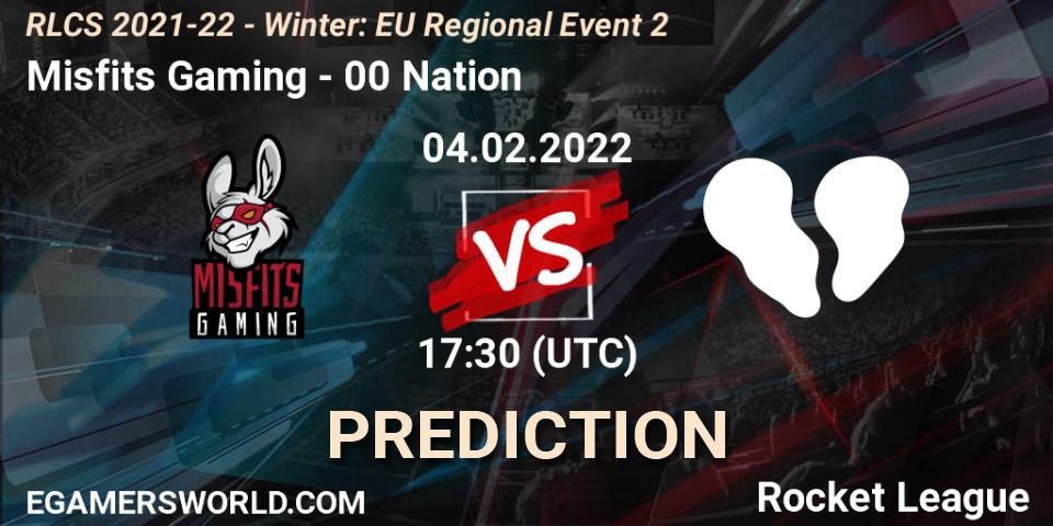 Misfits Gaming vs 00 Nation: Match Prediction. 04.02.2022 at 17:30, Rocket League, RLCS 2021-22 - Winter: EU Regional Event 2