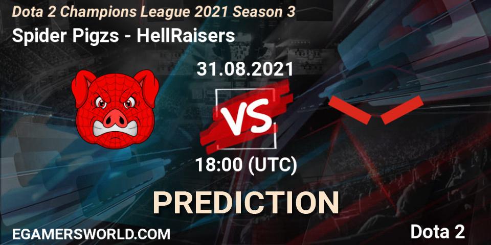 Spider Pigzs vs HellRaisers: Match Prediction. 31.08.2021 at 19:15, Dota 2, Dota 2 Champions League 2021 Season 3
