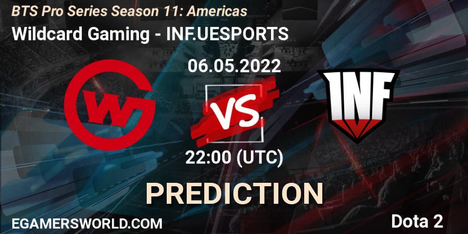 Wildcard Gaming vs INF.UESPORTS: Match Prediction. 07.05.2022 at 00:32, Dota 2, BTS Pro Series Season 11: Americas
