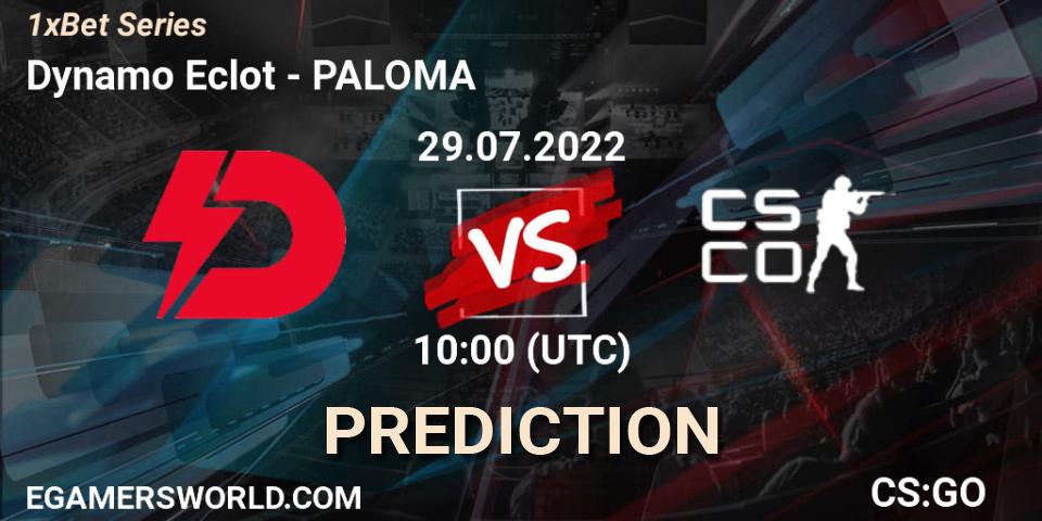 Dynamo Eclot vs PALOMA: Match Prediction. 29.07.22, CS2 (CS:GO), 1xBet Series
