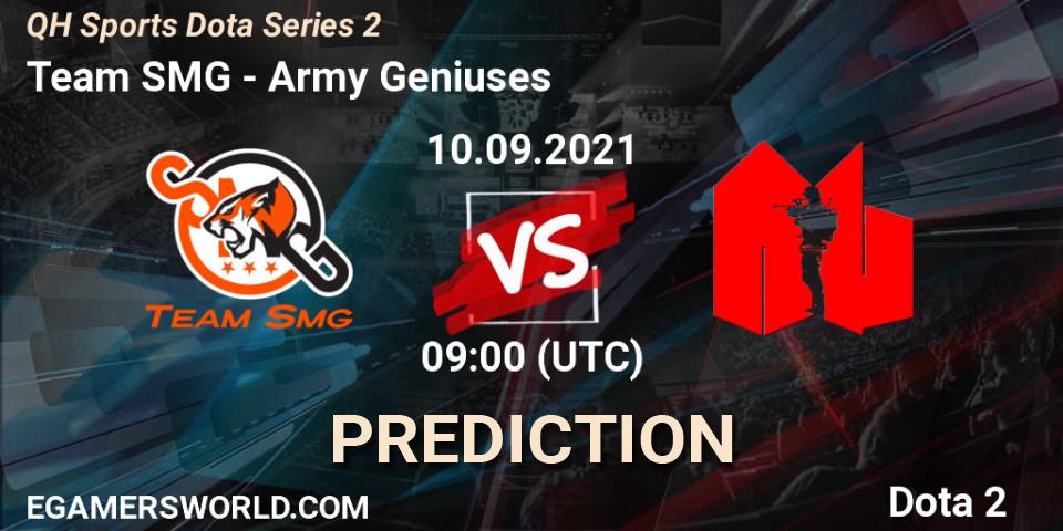 Team SMG vs Army Geniuses: Match Prediction. 10.09.21, Dota 2, QH Sports Dota Series 2