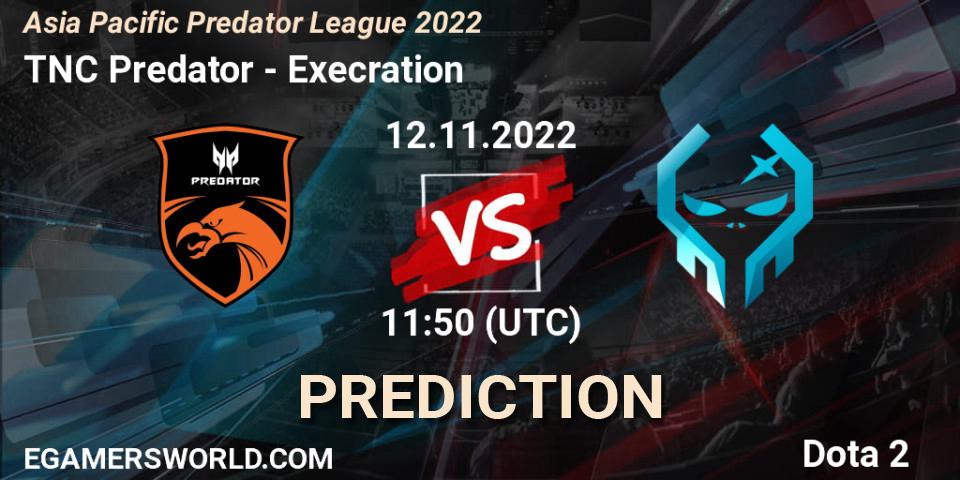 TNC Predator vs Execration: Match Prediction. 12.11.22, Dota 2, Asia Pacific Predator League 2022