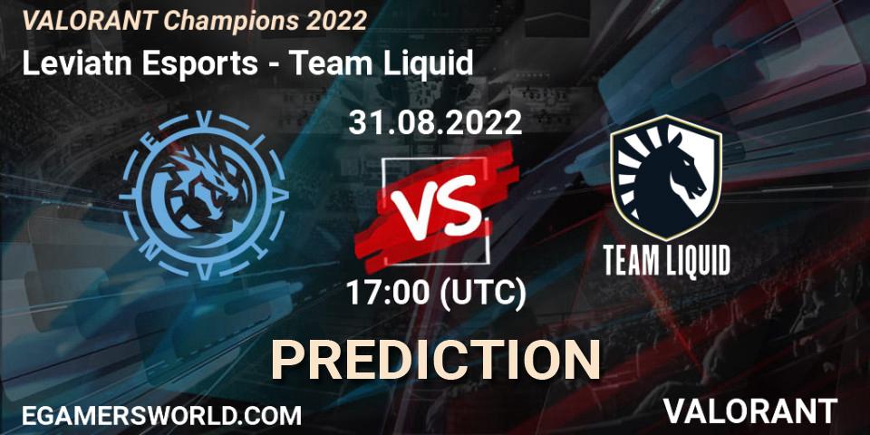 Leviatán Esports vs Team Liquid: Match Prediction. 31.08.2022 at 17:45, VALORANT, VALORANT Champions 2022
