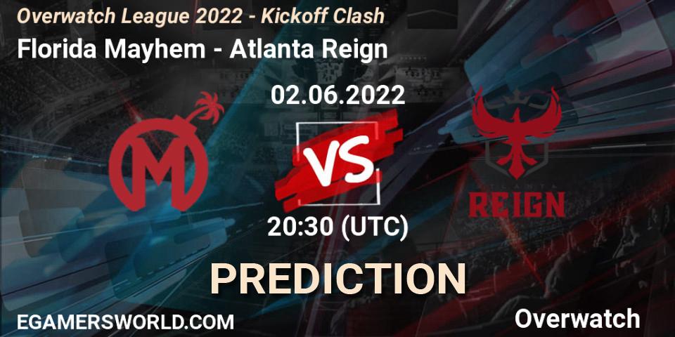 Florida Mayhem vs Atlanta Reign: Match Prediction. 02.06.2022 at 21:00, Overwatch, Overwatch League 2022 - Kickoff Clash