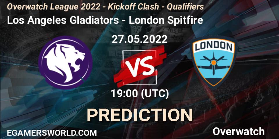 Los Angeles Gladiators vs London Spitfire: Match Prediction. 27.05.2022 at 19:00, Overwatch, Overwatch League 2022 - Kickoff Clash - Qualifiers