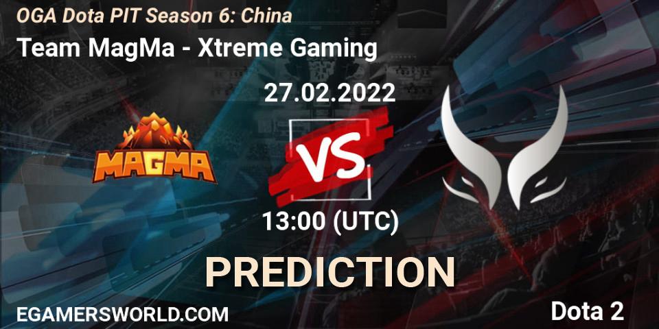 Team MagMa vs Xtreme Gaming: Match Prediction. 27.02.2022 at 13:02, Dota 2, OGA Dota PIT Season 6: China