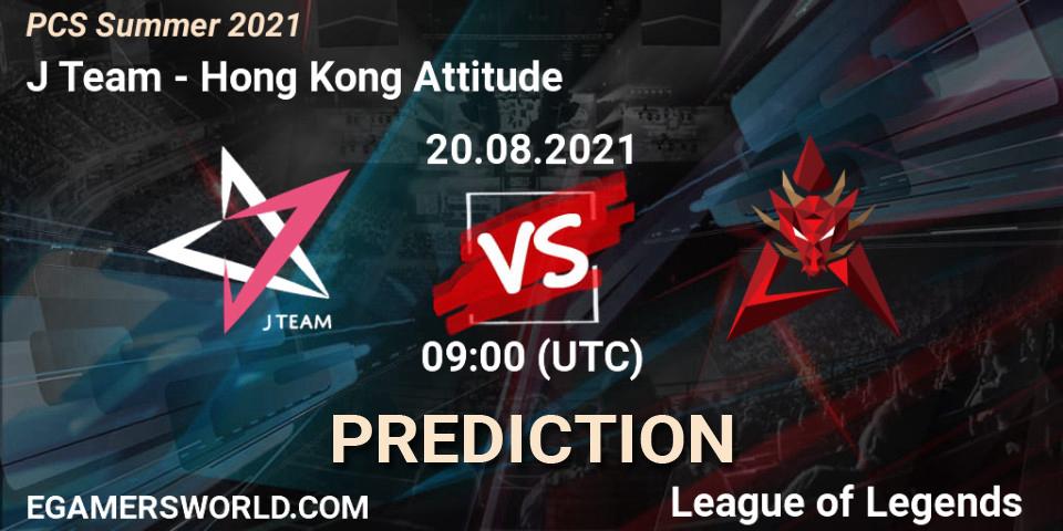 J Team vs Hong Kong Attitude: Match Prediction. 20.08.21, LoL, PCS Summer 2021