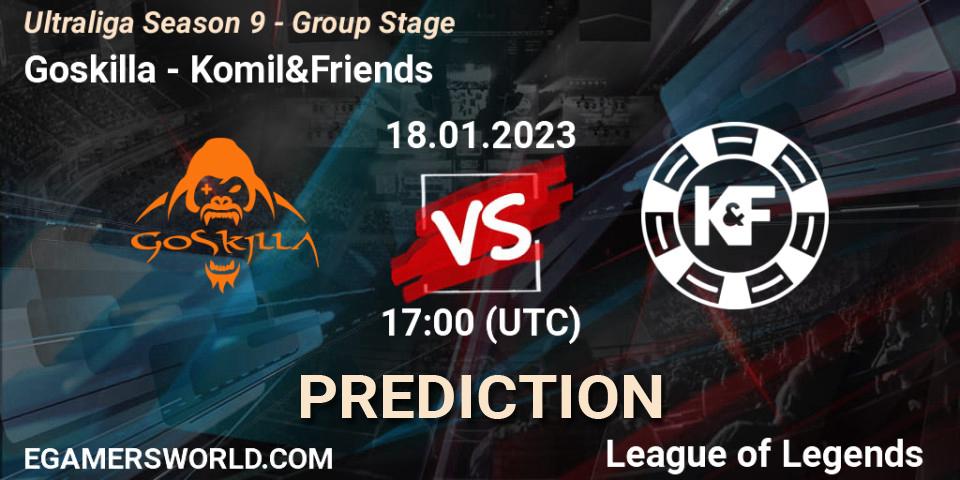 Goskilla vs Komil&Friends: Match Prediction. 18.01.23, LoL, Ultraliga Season 9 - Group Stage