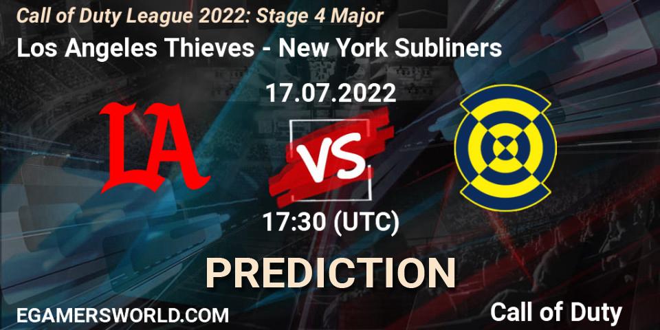 Los Angeles Thieves vs New York Subliners: Match Prediction. 17.07.2022 at 17:30, Call of Duty, Call of Duty League 2022: Stage 4 Major