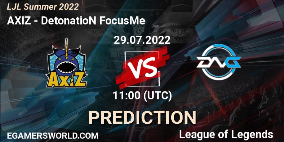 AXIZ vs DetonatioN FocusMe: Match Prediction. 29.07.22, LoL, LJL Summer 2022