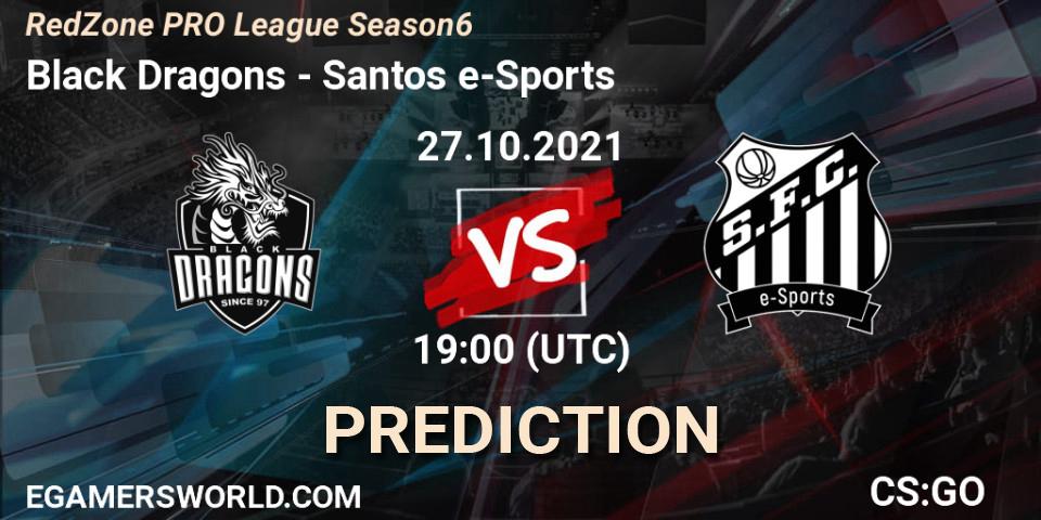 Black Dragons vs Santos e-Sports: Match Prediction. 27.10.2021 at 19:00, Counter-Strike (CS2), RedZone PRO League Season 6