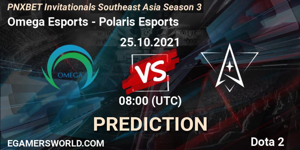 Omega Esports vs Polaris Esports: Match Prediction. 25.10.2021 at 08:08, Dota 2, PNXBET Invitationals Southeast Asia Season 3