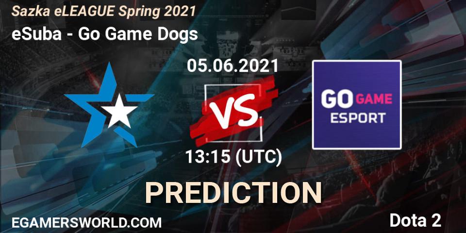 eSuba vs Go Game Dogs: Match Prediction. 05.06.2021 at 13:30, Dota 2, Sazka eLEAGUE Spring 2021