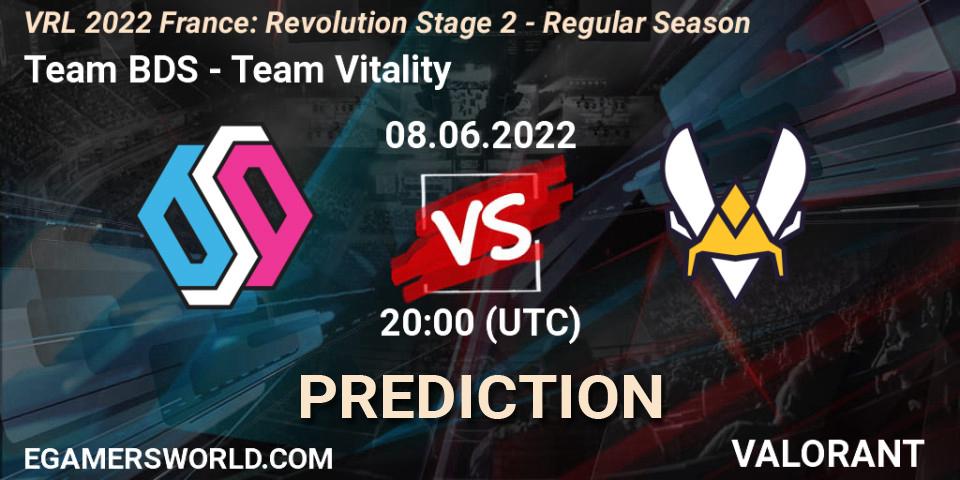 Team BDS vs Team Vitality: Match Prediction. 08.06.2022 at 20:00, VALORANT, VRL 2022 France: Revolution Stage 2 - Regular Season