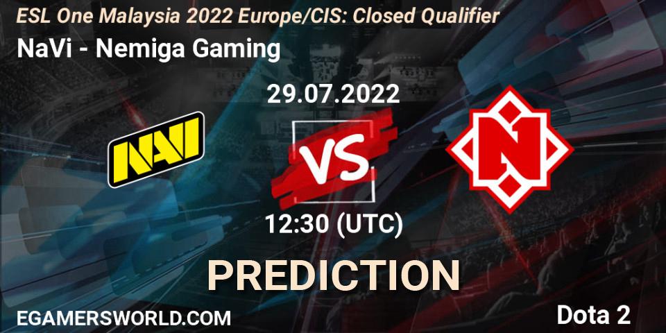 NaVi vs Nemiga Gaming: Match Prediction. 29.07.22, Dota 2, ESL One Malaysia 2022 Europe/CIS: Closed Qualifier