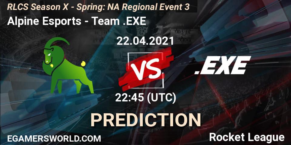 Alpine Esports vs Team.EXE: Match Prediction. 22.04.21, Rocket League, RLCS Season X - Spring: NA Regional Event 3