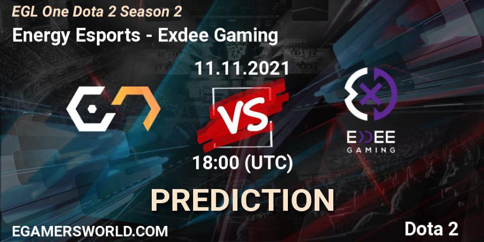 Energy Esports vs Exdee Gaming: Match Prediction. 04.12.2021 at 12:29, Dota 2, EGL One Dota 2 Season 2